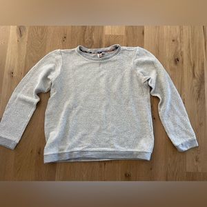 Gray and silver cozy Dolan sweatshirt from Anthropologie